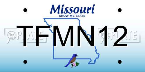 TFMN12 Missouri License Plate