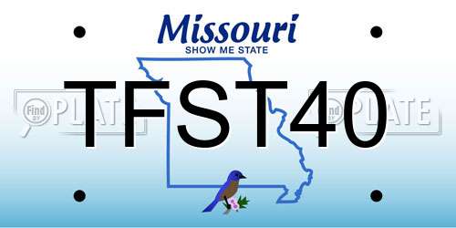 TFST40 Missouri License Plate