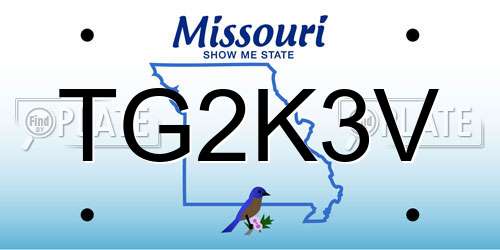 TG2K3V Missouri License Plate