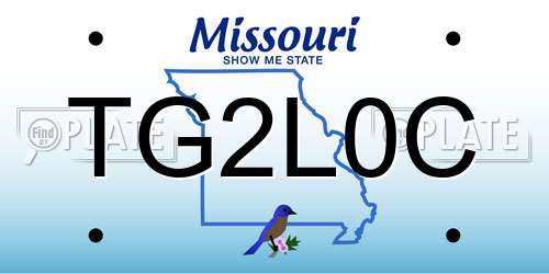 TG2L0C Missouri License Plate