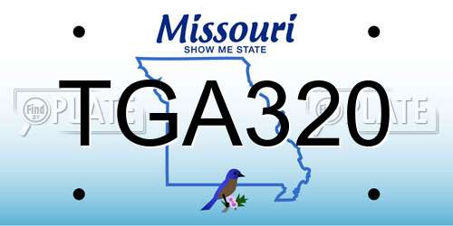 TGA320 Missouri License Plate