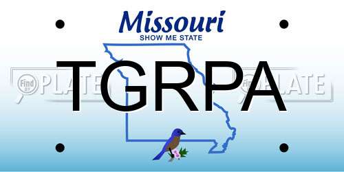 TGRPA Missouri License Plate