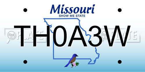 TH0A3W Missouri License Plate