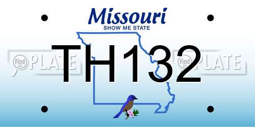 TH132 Missouri License Plate