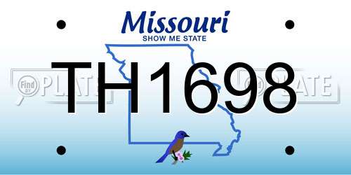 TH1698 Missouri License Plate