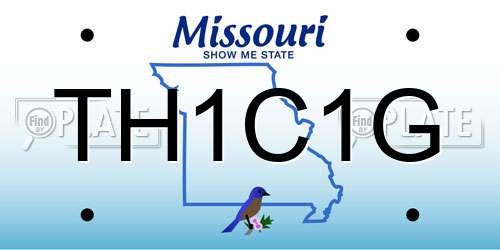 TH1C1G Missouri License Plate