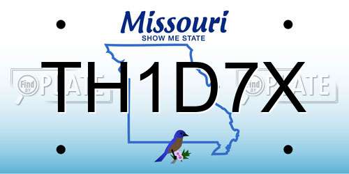 TH1D7X Missouri License Plate