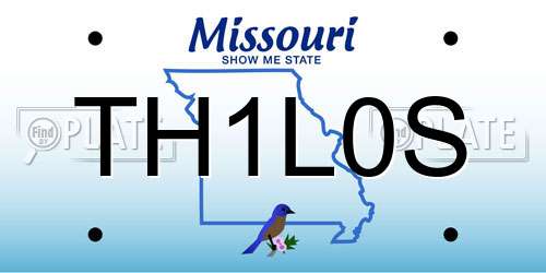 TH1L0S Missouri License Plate