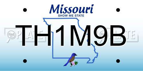TH1M9B Missouri License Plate