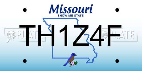 TH1Z4F Missouri License Plate