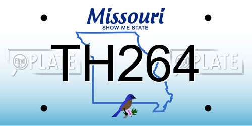 TH264 Missouri License Plate
