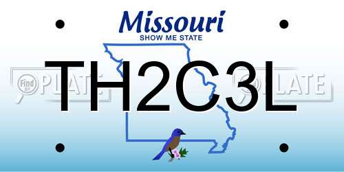 TH2C3L Missouri License Plate
