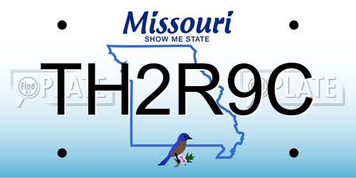 TH2R9C Missouri License Plate