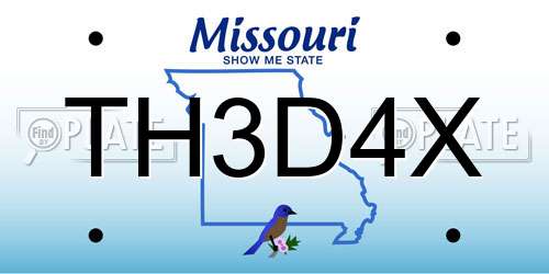 TH3D4X Missouri License Plate