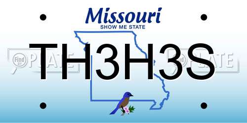 TH3H3S Missouri License Plate