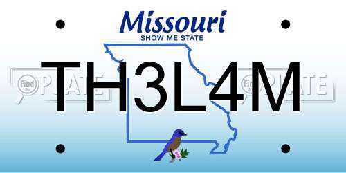 TH3L4M Missouri License Plate