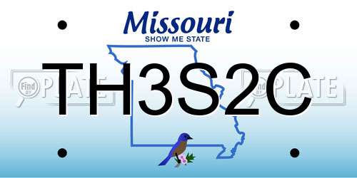 TH3S2C Missouri License Plate