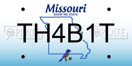 TH4B1T Missouri License Plate