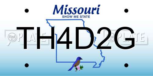 TH4D2G Missouri License Plate