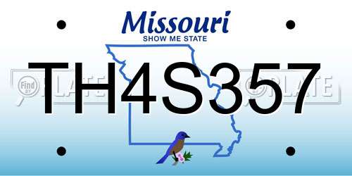 TH4S357 Missouri License Plate