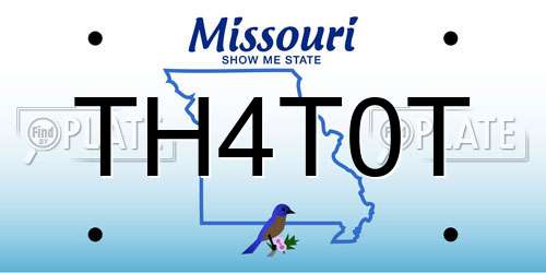 TH4T0T Missouri License Plate