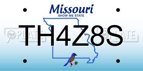 TH4Z8S Missouri License Plate