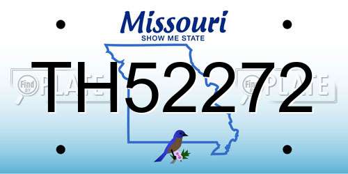 TH52272 Missouri License Plate