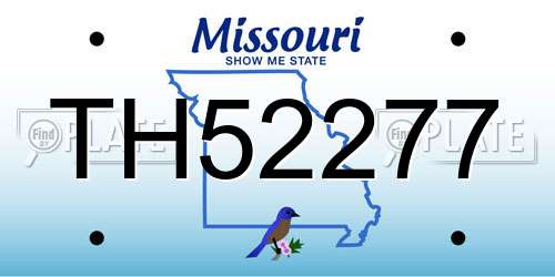 TH52277 Missouri License Plate