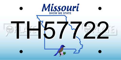 TH57722 Missouri License Plate