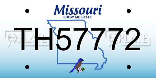 TH57772 Missouri License Plate