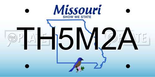 TH5M2A Missouri License Plate