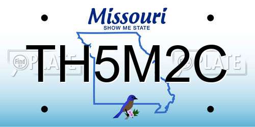 TH5M2C Missouri License Plate