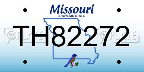 TH82272 Missouri License Plate