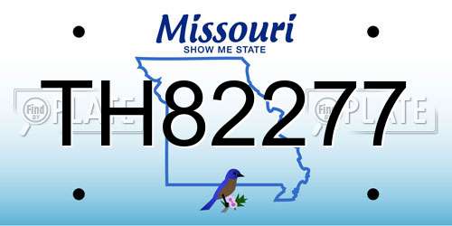 TH82277 Missouri License Plate