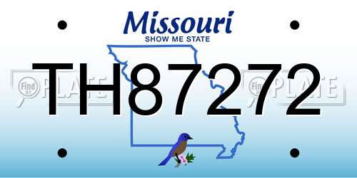 TH87272 Missouri License Plate