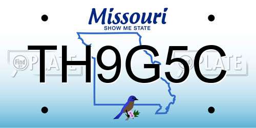 TH9G5C Missouri License Plate