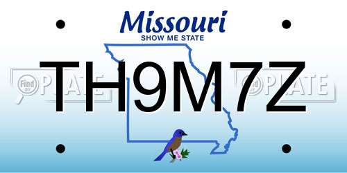 TH9M7Z Missouri License Plate