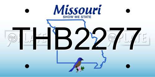 THB2277 Missouri License Plate