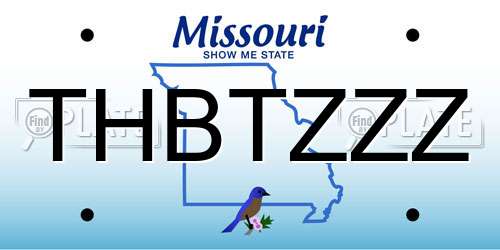 THBTZZZ Missouri License Plate