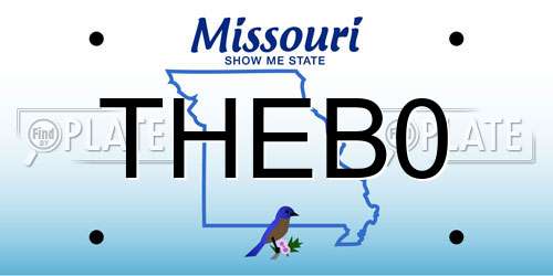 THEB0 Missouri License Plate
