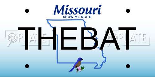 THEBAT Missouri License Plate