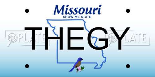 THEGY Missouri License Plate