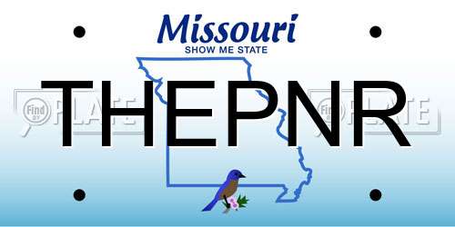 THEPNR Missouri License Plate