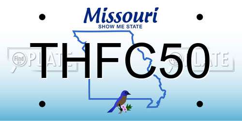 THFC50 Missouri License Plate