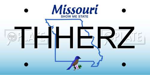 THHERZ Missouri License Plate