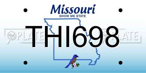 THI698 Missouri License Plate