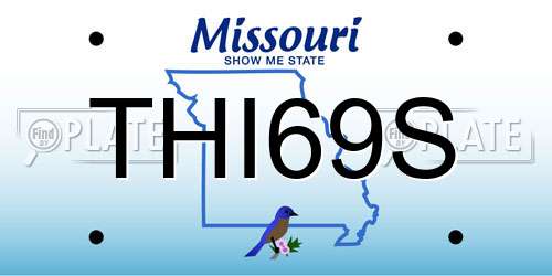 THI69S Missouri License Plate