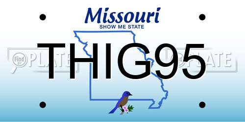 THIG95 Missouri License Plate