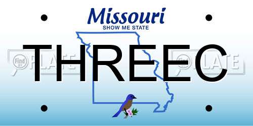 THREEC Missouri License Plate