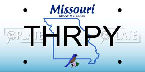 THRPY Missouri License Plate
